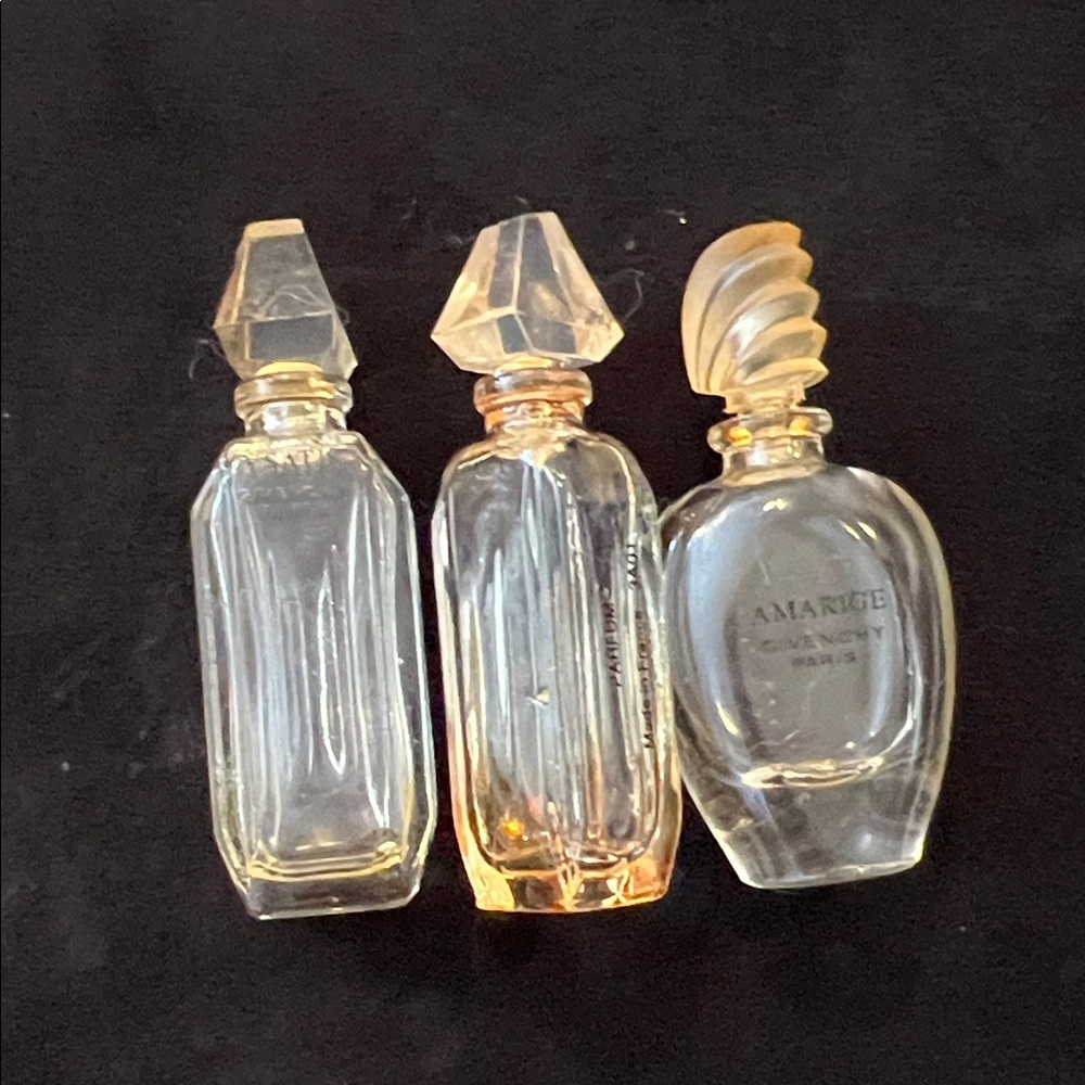 Vintage Givenchy glass perfume bottles